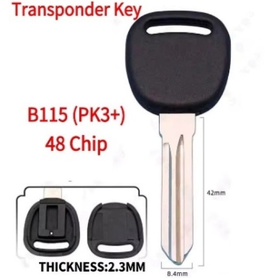 2004-2006 Cadillac - B115 (PK3+) Transponder Key (48 Chip)(OEM chip )(No logo)